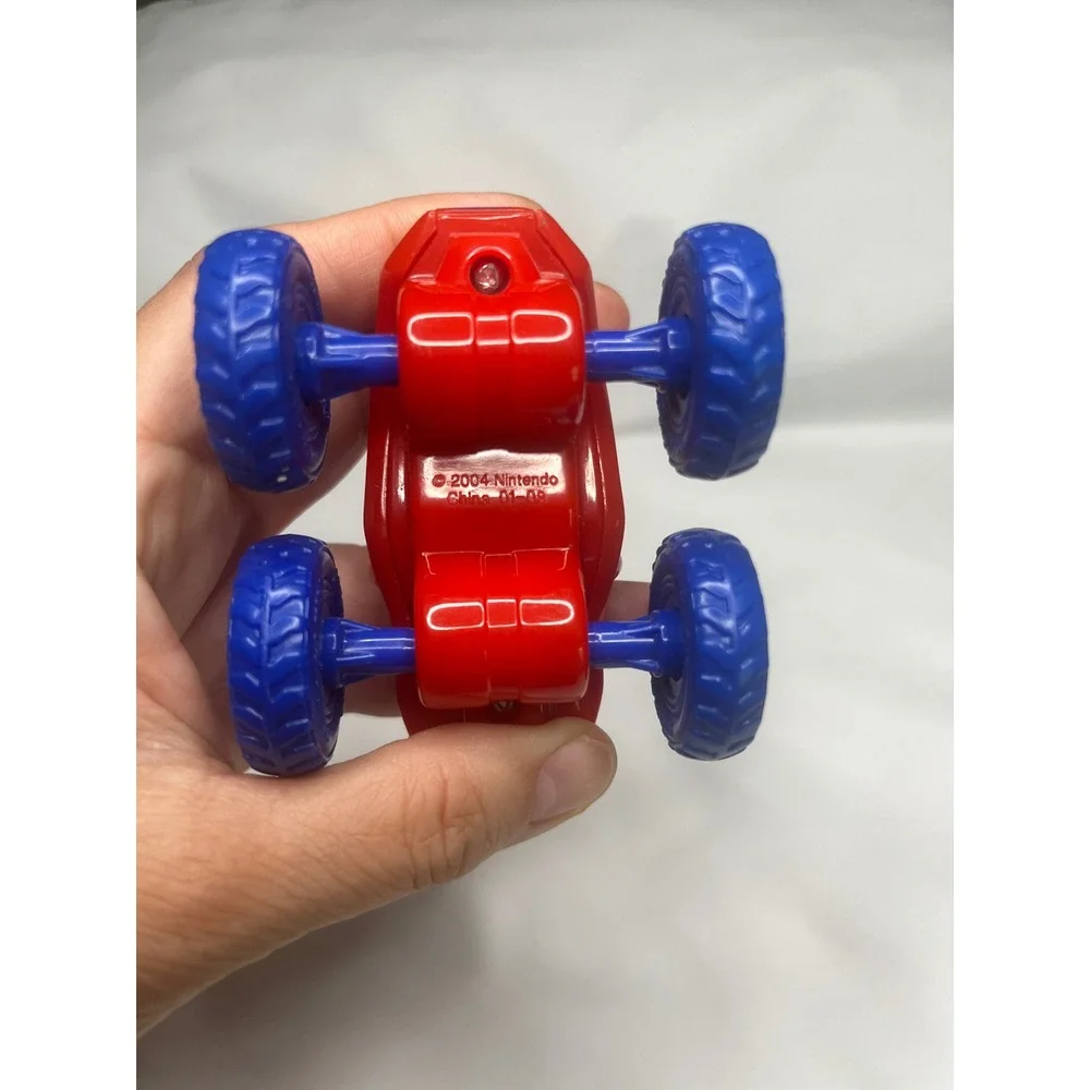 Mario Kart Vintage Toy Car 2004 Red Blue Race Car Nintendo